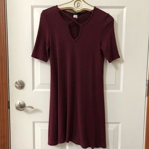 A-Line Dress By First Love w/CrissCross Keyhole Front Opening - Pair w/Leggings